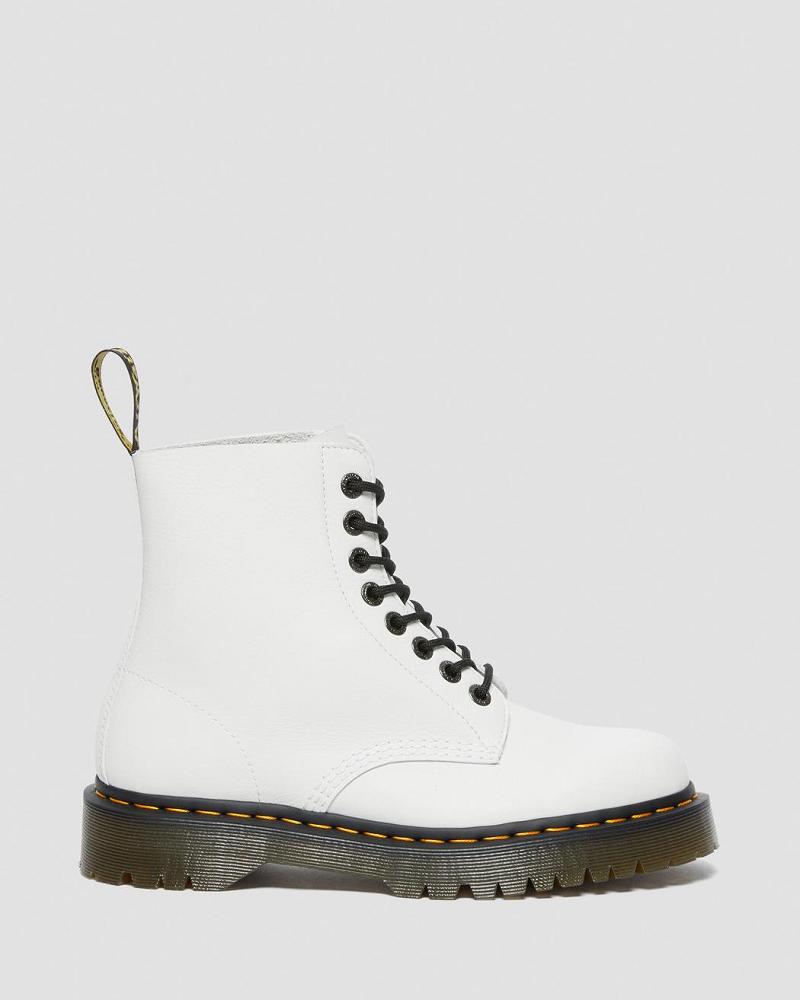 Men's Dr Martens 1460 Pascal Bex Pisa Leather Lace Up Boots White | AU 526UZG